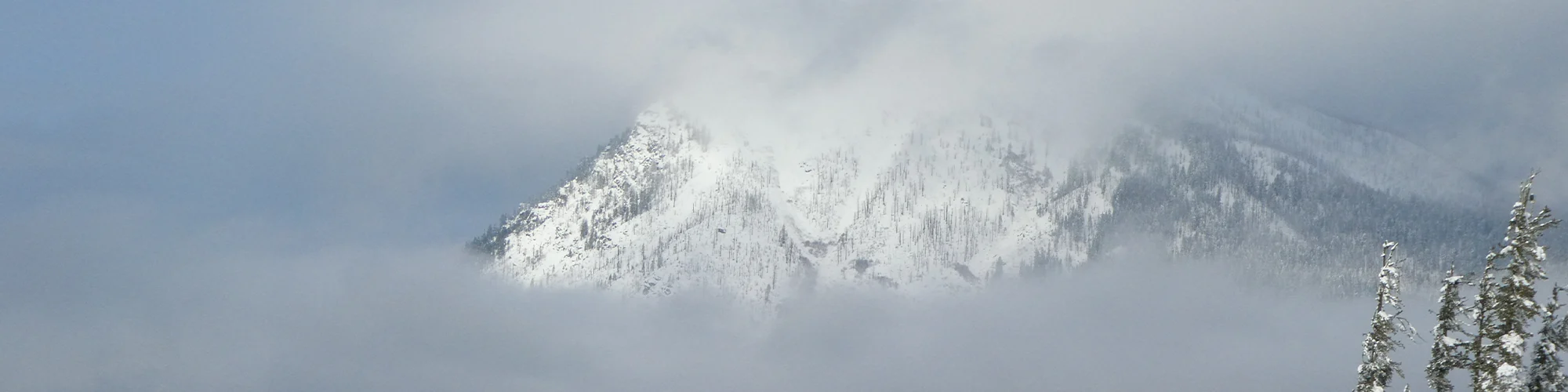 mountain in the snow